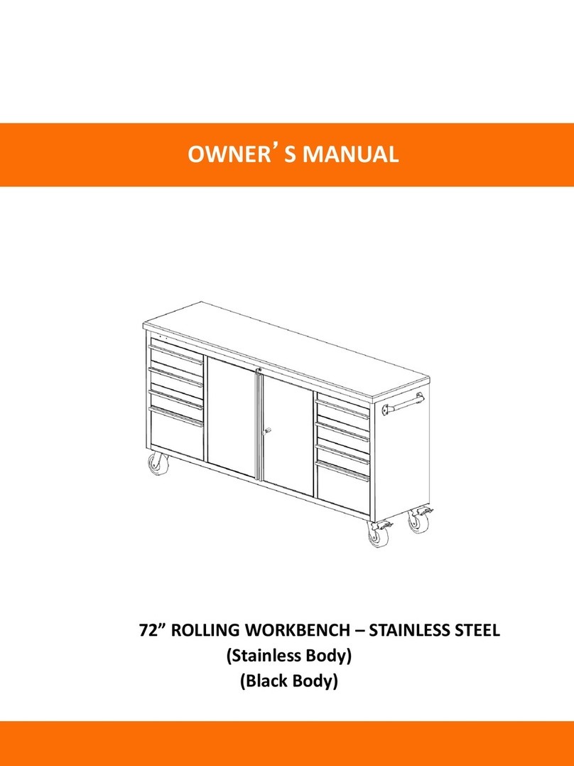 Trinity 72 inch ROLLING WORKBENCH User manual