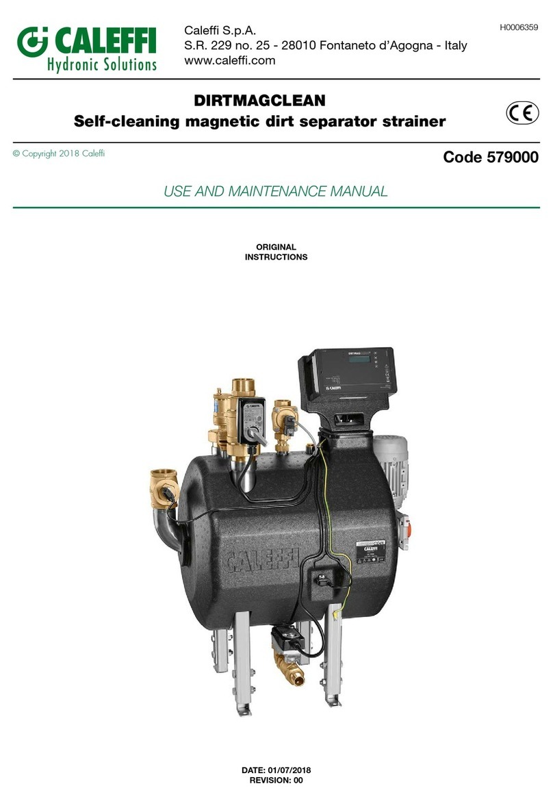 CALEFFI DIRTMAGCLEAN Use and maintenance manual