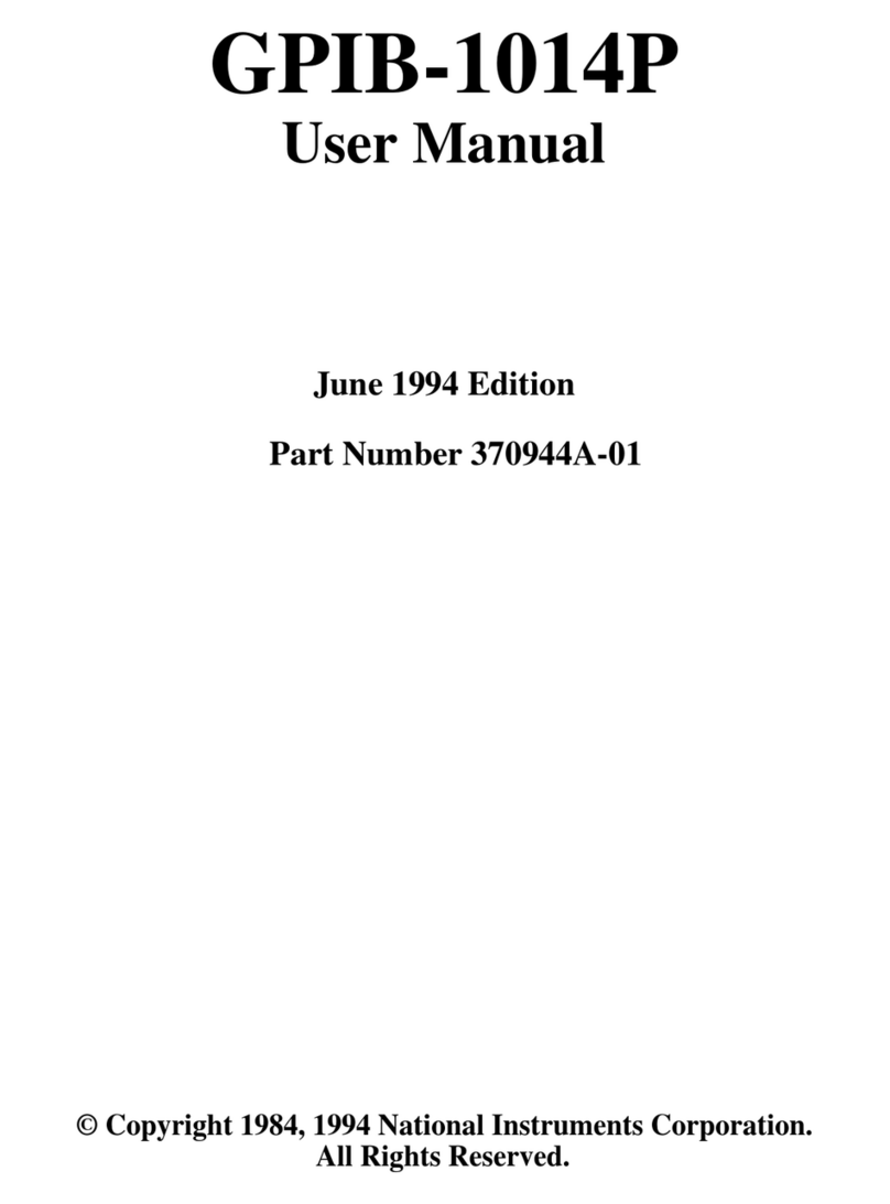 National Instruments Corporation GPIB-1014P user manual