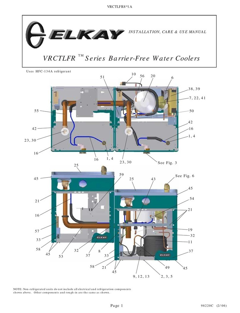 Elkay VRCTLFR Series Installation, care & use manual Elkay VRCTLFR Series Installation, care & use manual