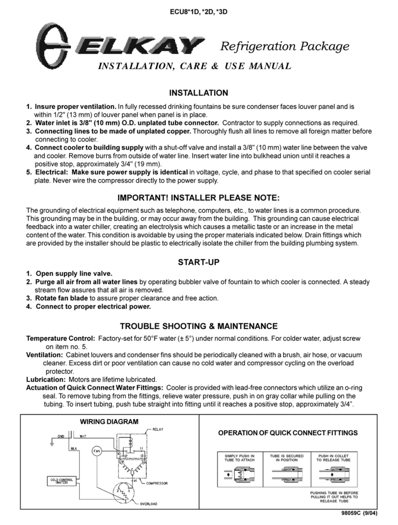 Elkay ECU8 1D Series Installation manual