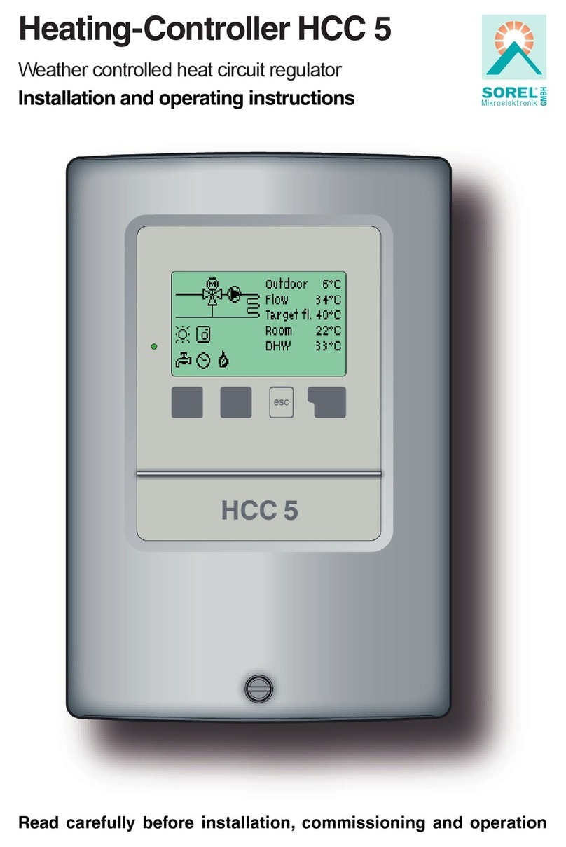 Sorel HCC 5 Installation and operating instructions