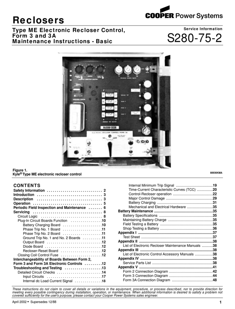 Cooper Power Systems Kyle Type ME Series Maintenance instructions