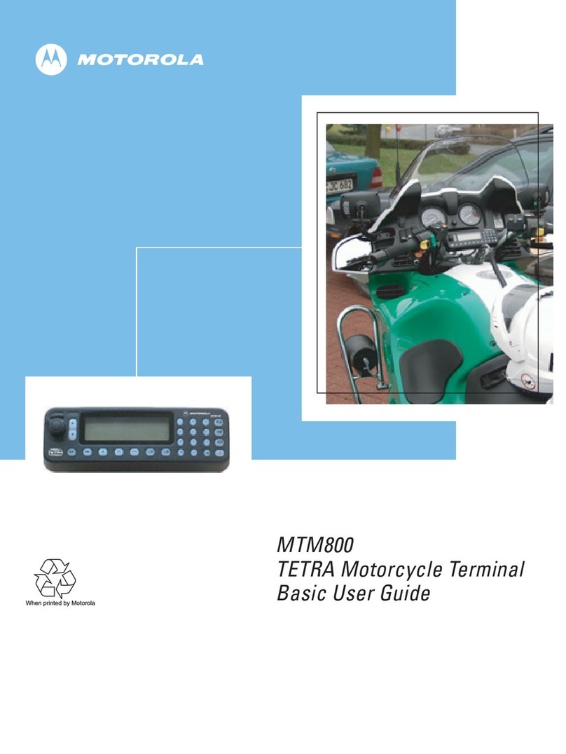 Motorola TETRA MTM800 Basic user's guide