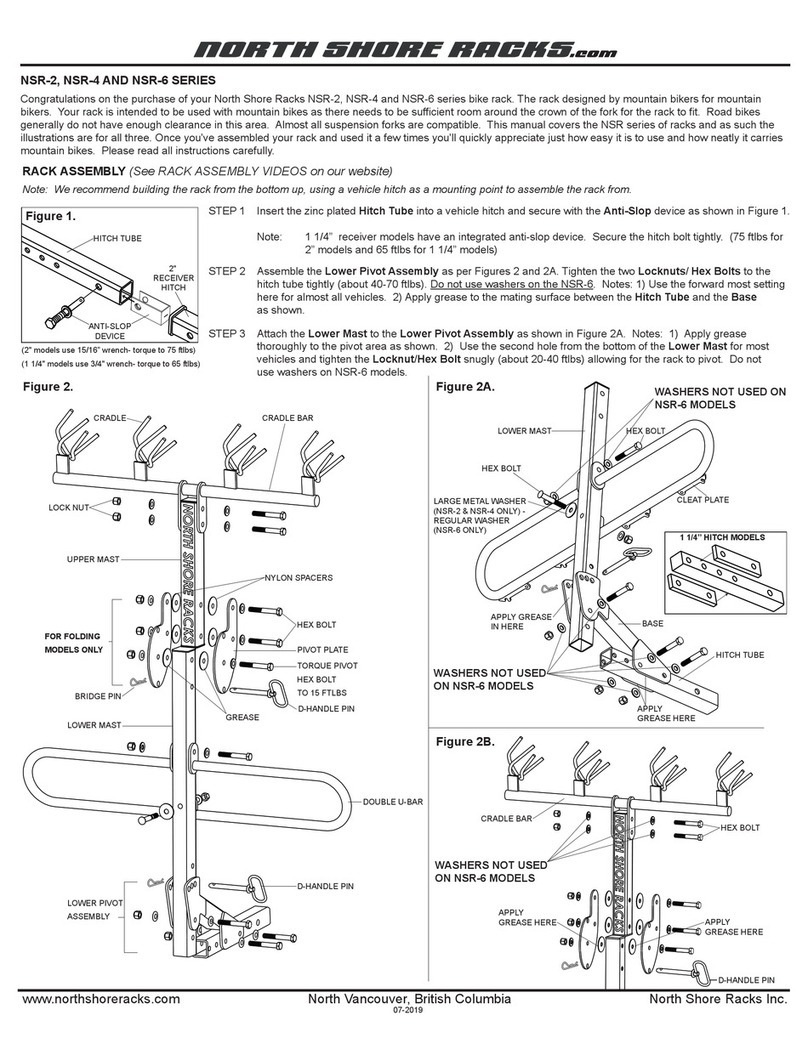North Shore Racks NSR-6 Series instructions