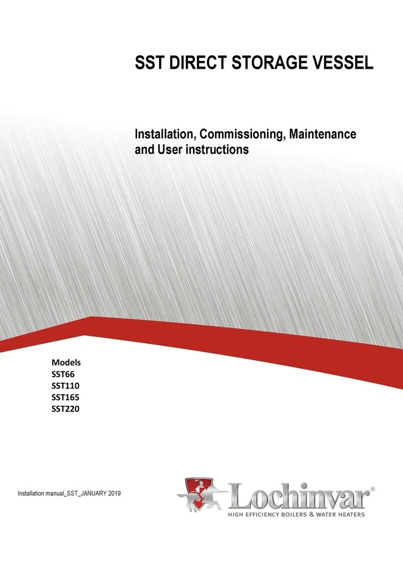 Lochinvar SST66 Installation, Commissioning, Maintenance and User instructions