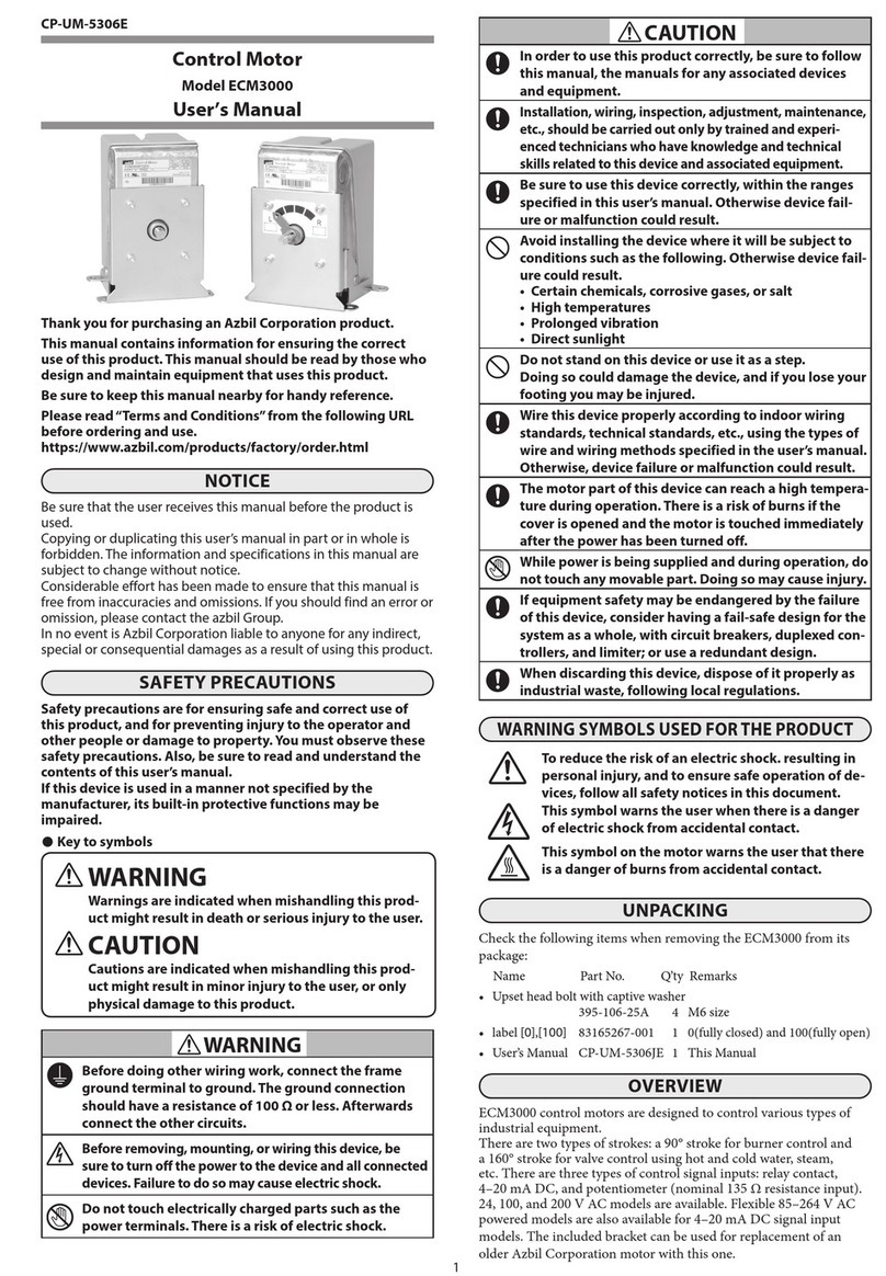 Azbil ECM3000 Series user manual
