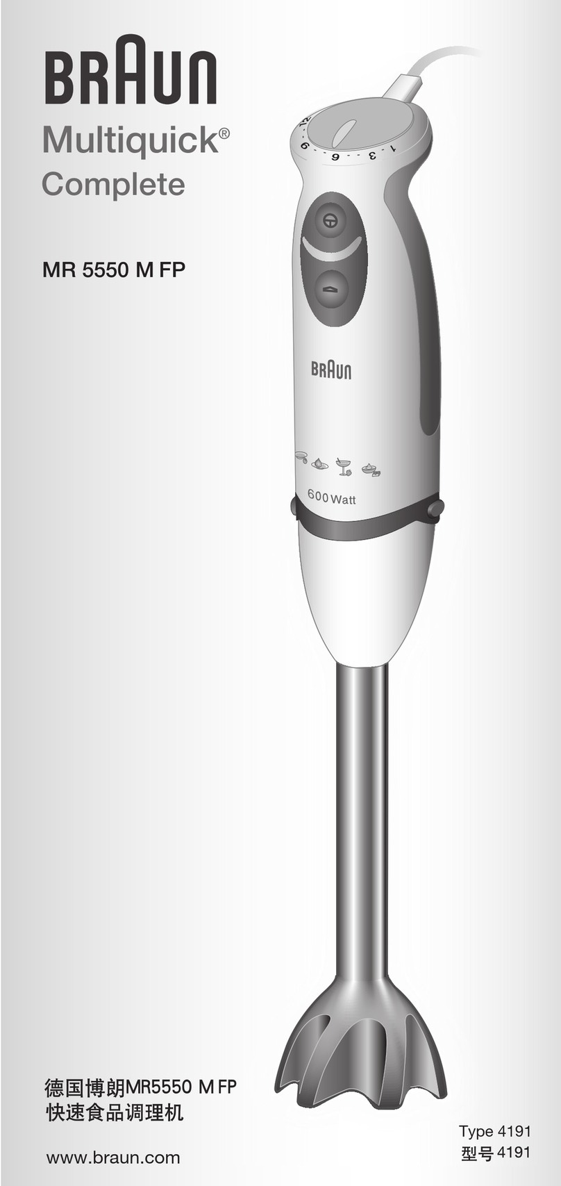 Braun Multiquick Complete MR 5550 M FP quick start guide