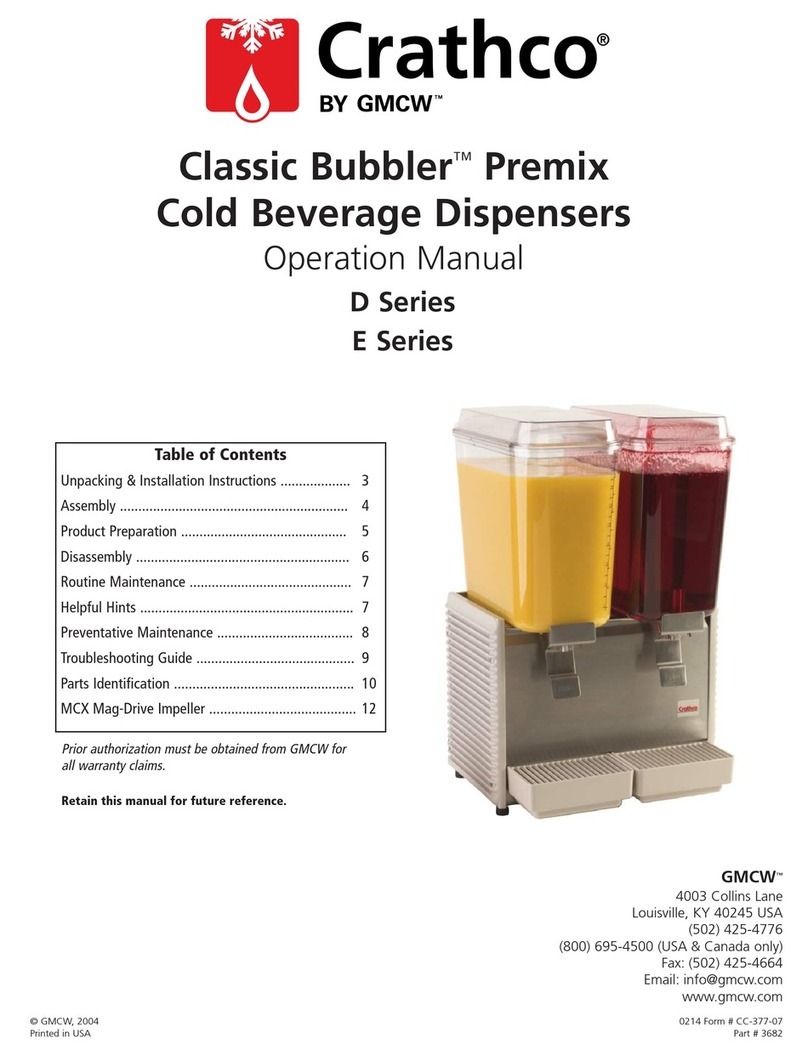 GMCW Crathco Classic Bubbler D Series Operation manual