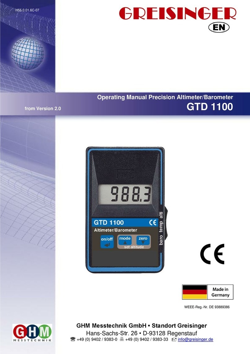 GREISINGER GTD 1100 User manual