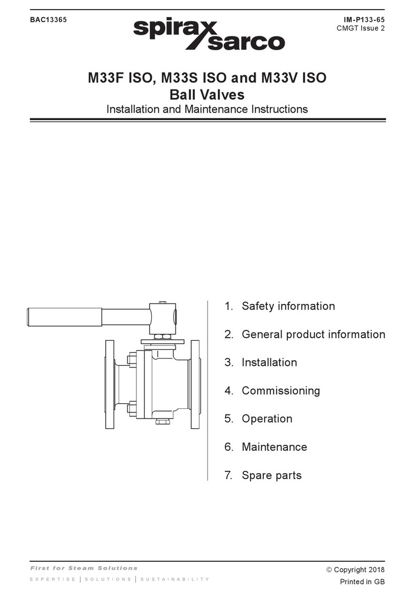 Spirax Sarco M33 ISO Series User manual