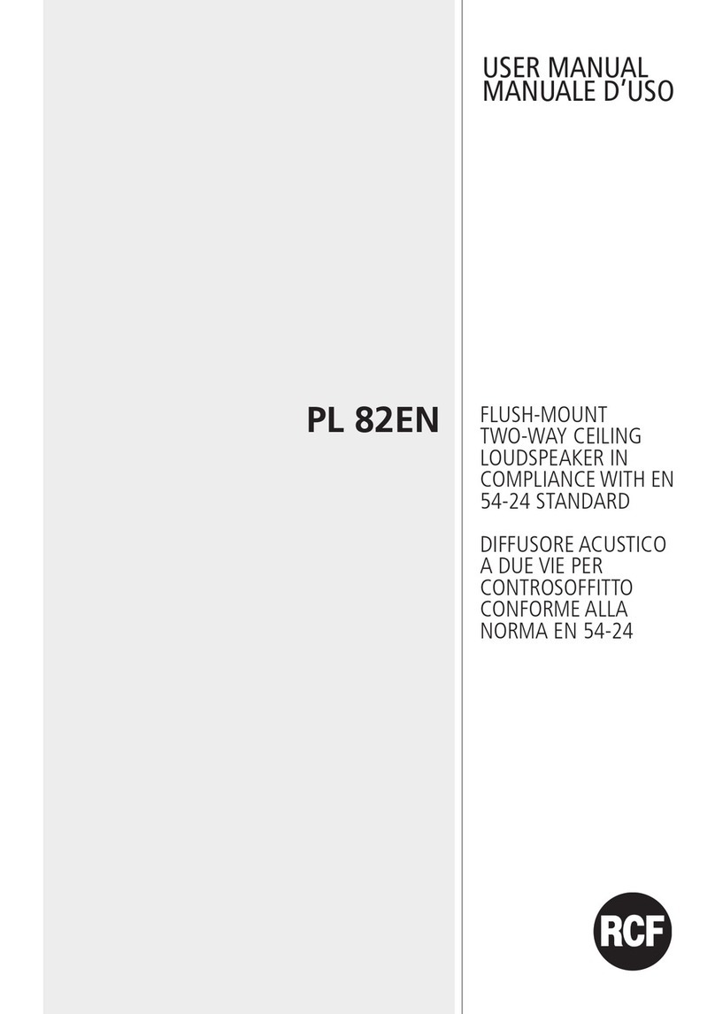 RCF PL 82EN User manual