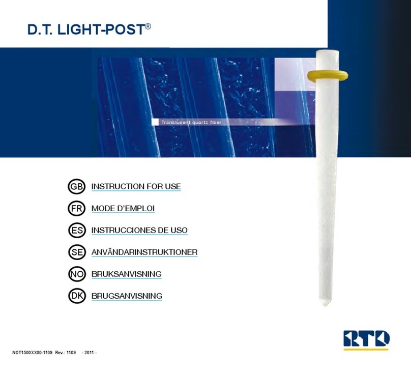 rtd D.T. LIGHT-POST Instructions for use