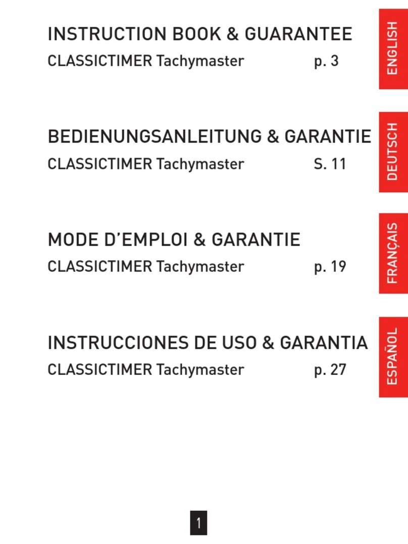 Hanhart ClassicTimer Tachymaster 50 Instruction book & guarantee