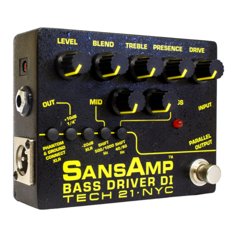 tech21 SansAmp Bass Driver DI owner's manual