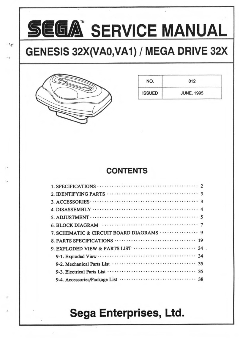 SEGA ENTERPRISES GENESIS 32X User manual