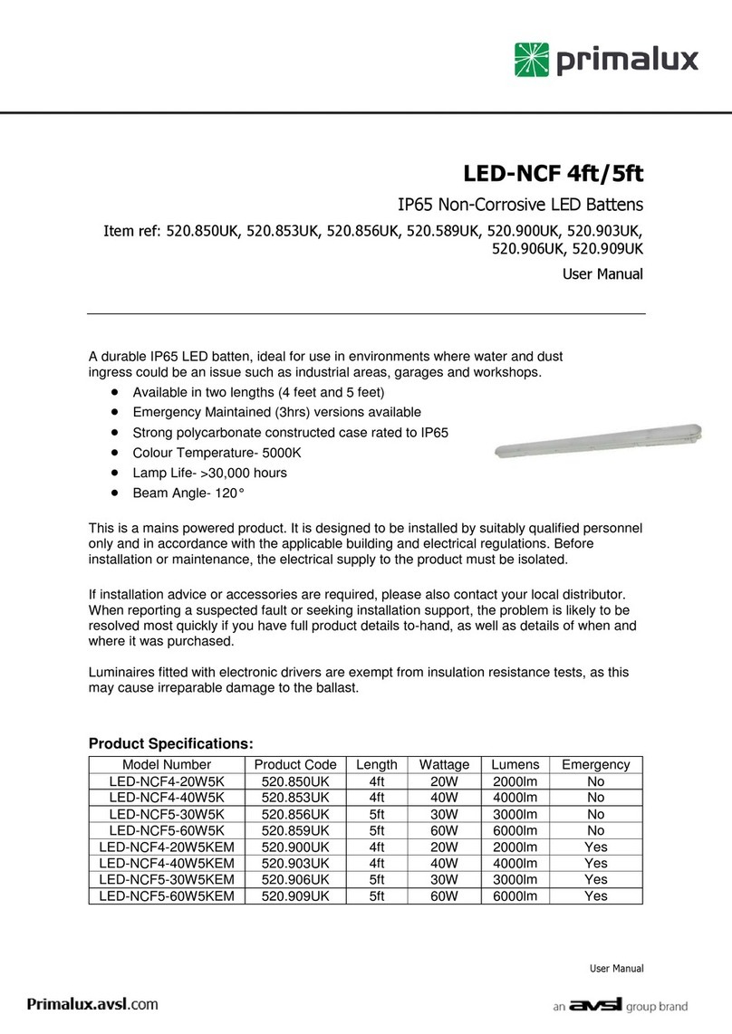 Avsl primalux LED-NCF Series user manual
