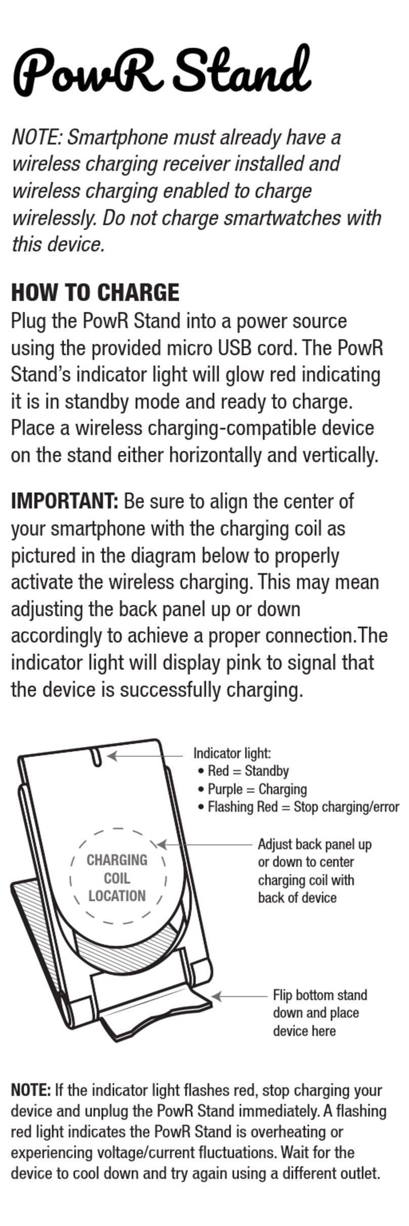 Origaudio PowR Stand User manual