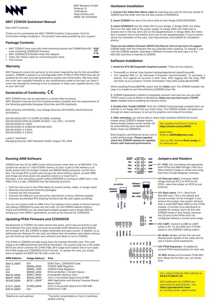 MNT ZZ9000 Instruction manual