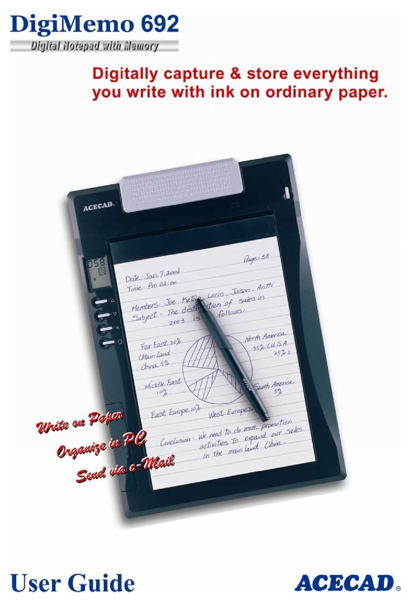 Acecad DigiMemo 692 User manual