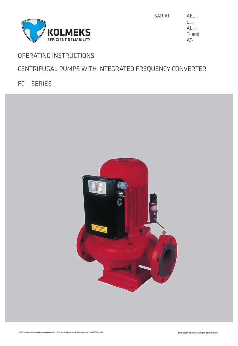 Kolmeks FC Series operating instructions