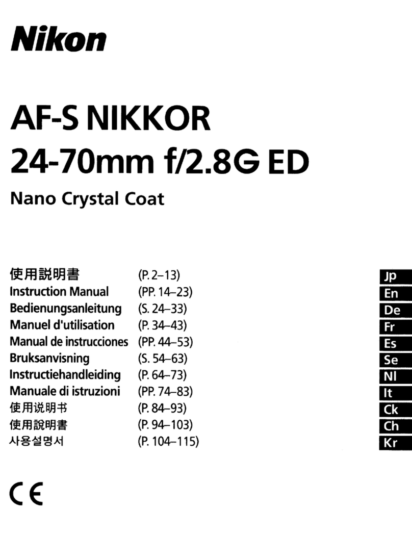 Nikon AF-S NIKKOR 24-70mm f/2.8G ED instruction manual