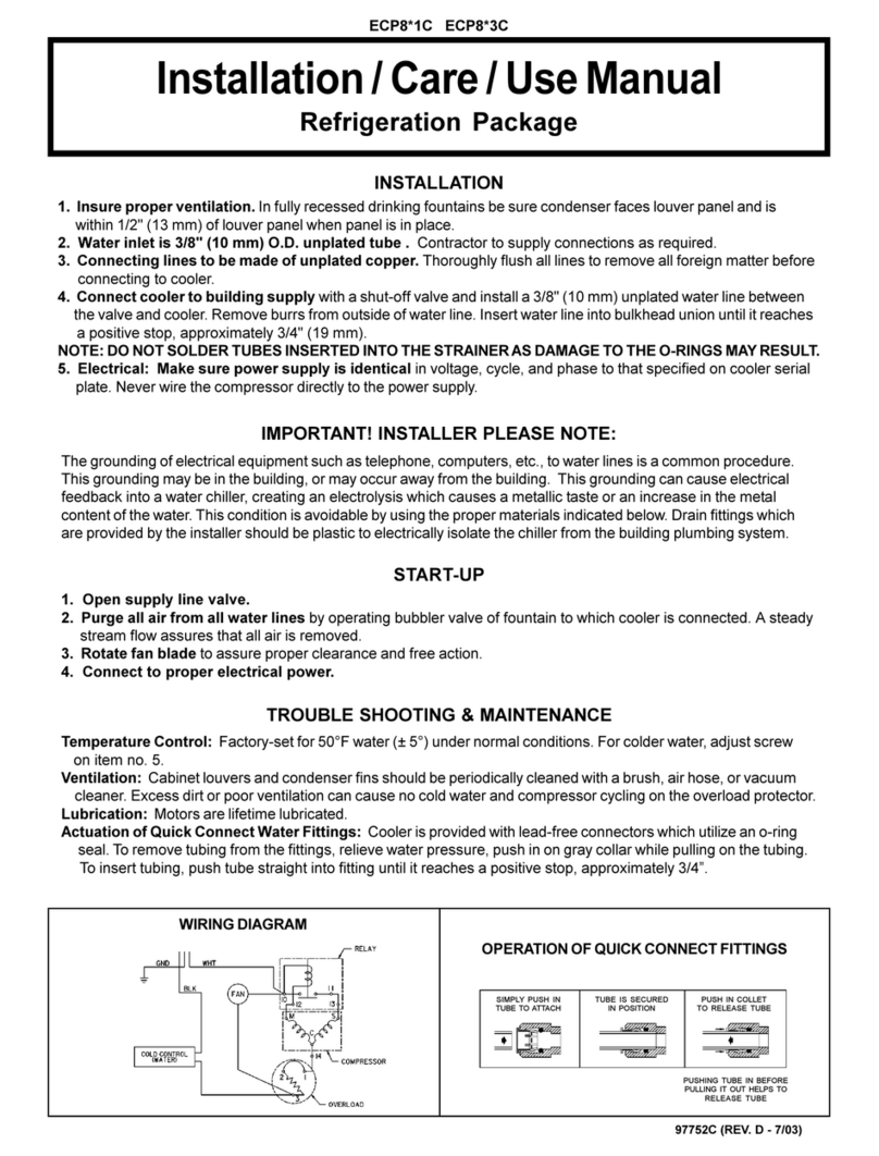 Elkay ECP8 1C Series Installation manual