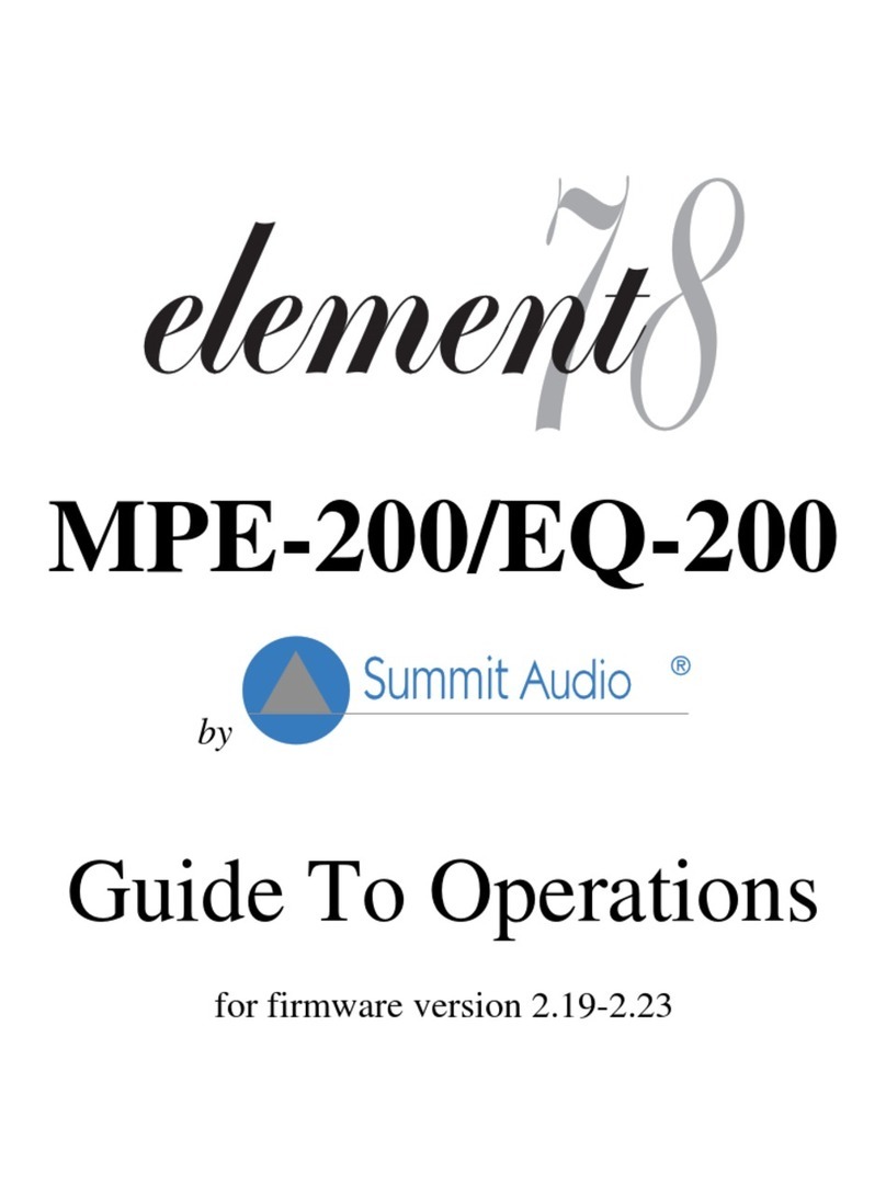 Summit Audio Element 78 EQ-200 Guide to operations