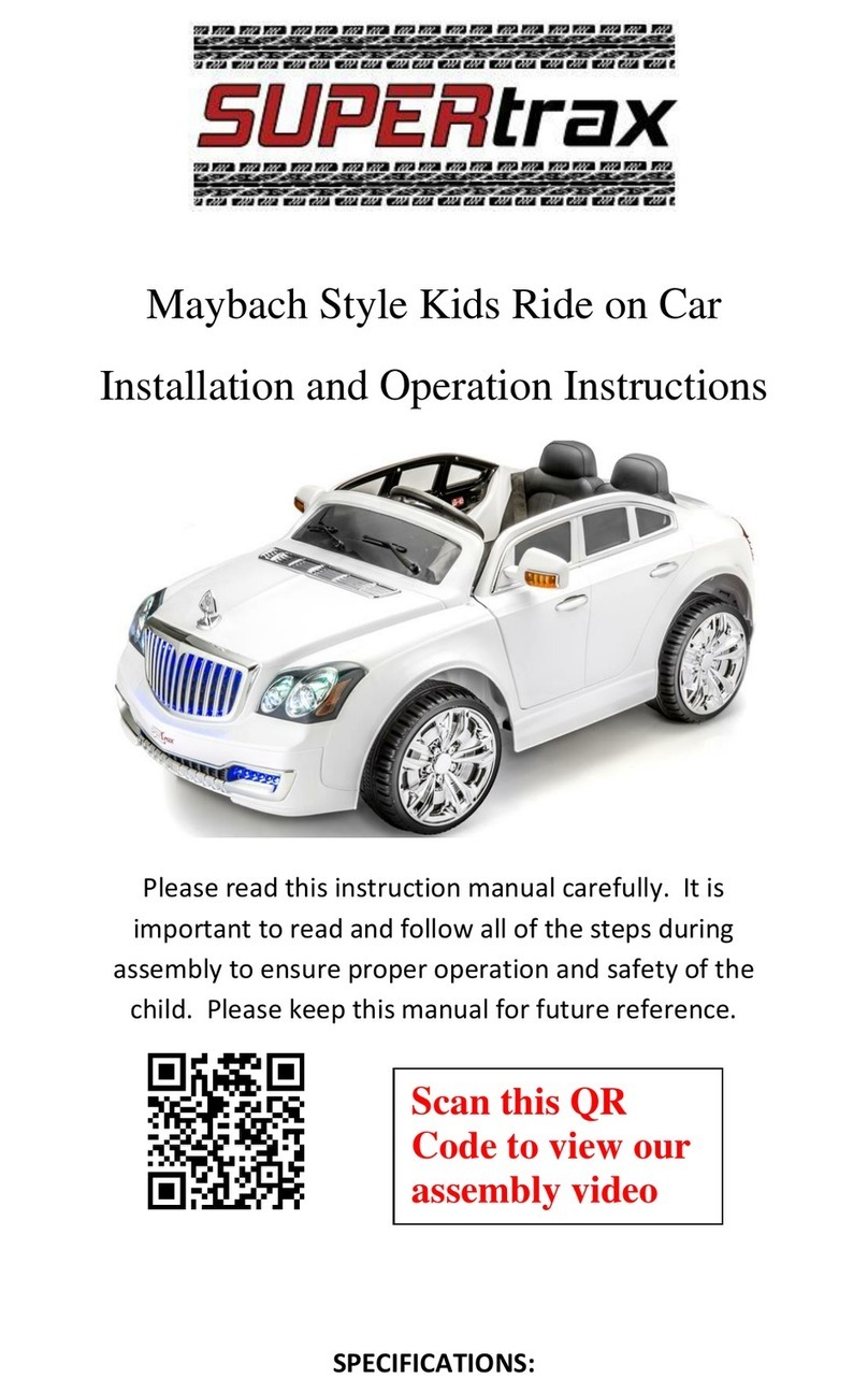 Supertrax Maybach Style Kids Ride on Car Installation and operation instructions