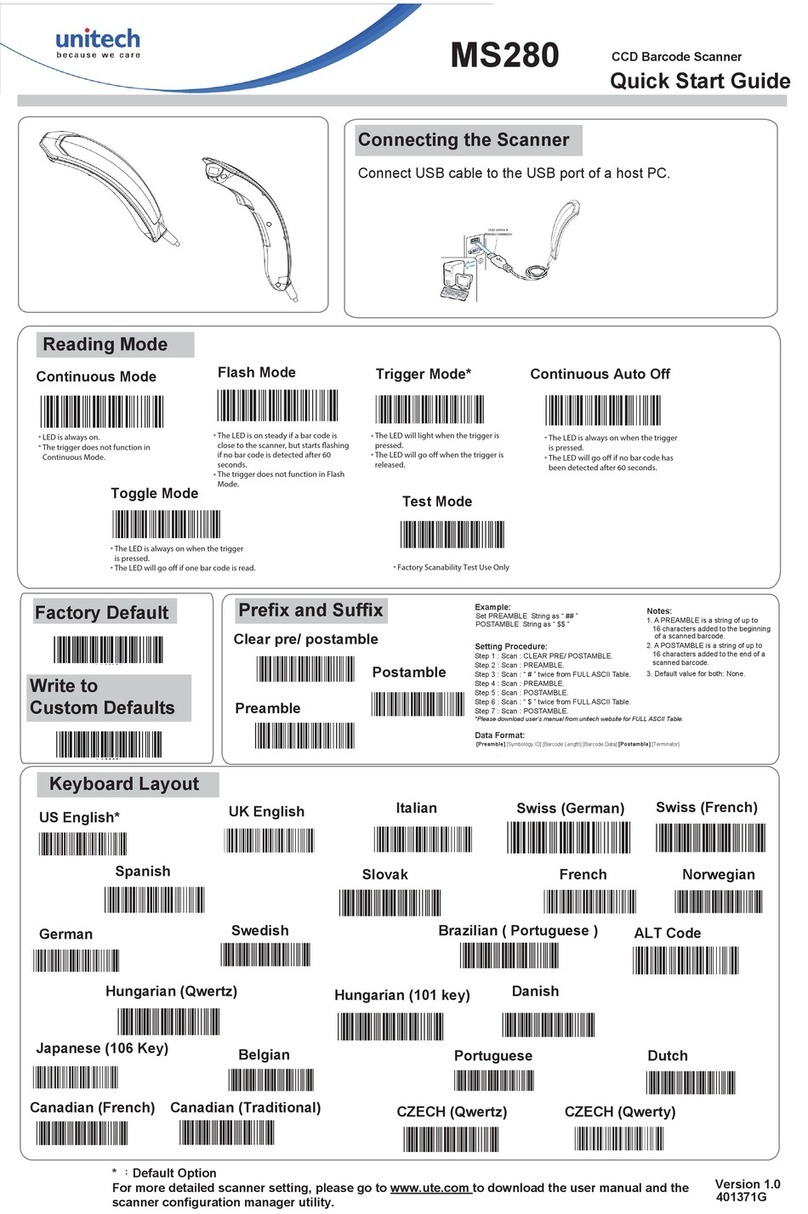Unitech MS280 User manual