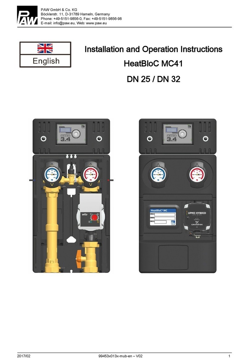 PAW HeatBloC MC 41 DN 25 Installation and operation instructions