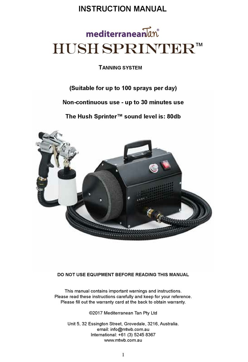 MediterraneanTan HUSH SPRINTER instruction manual