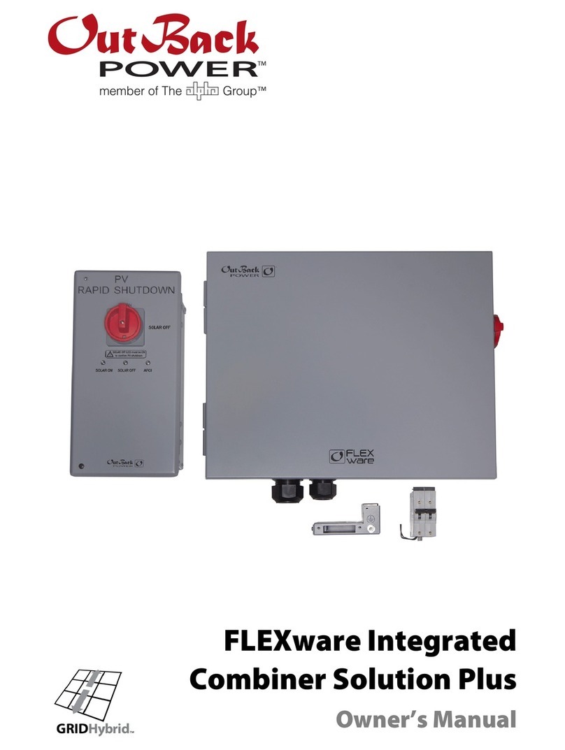 Alpha Group OutBack Power FLEXware Integrated Combiner Solution... owner's manual Alpha Group OutBack Power FLEXware Integrated Combiner Solution... owner's manual