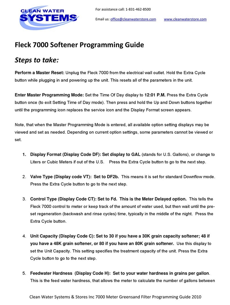 Fleck 7000 Operating instructions
