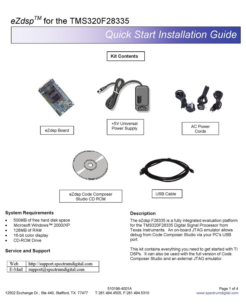 Spectrum Digital eZdsp F28335 Instruction Manual Spectrum Digital eZdsp F28335 Instruction Manual
