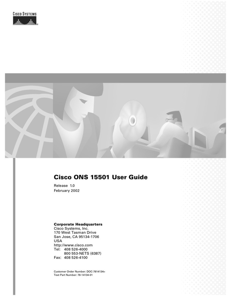 Cisco ONS 15501 User manual Cisco ONS 15501 User manual