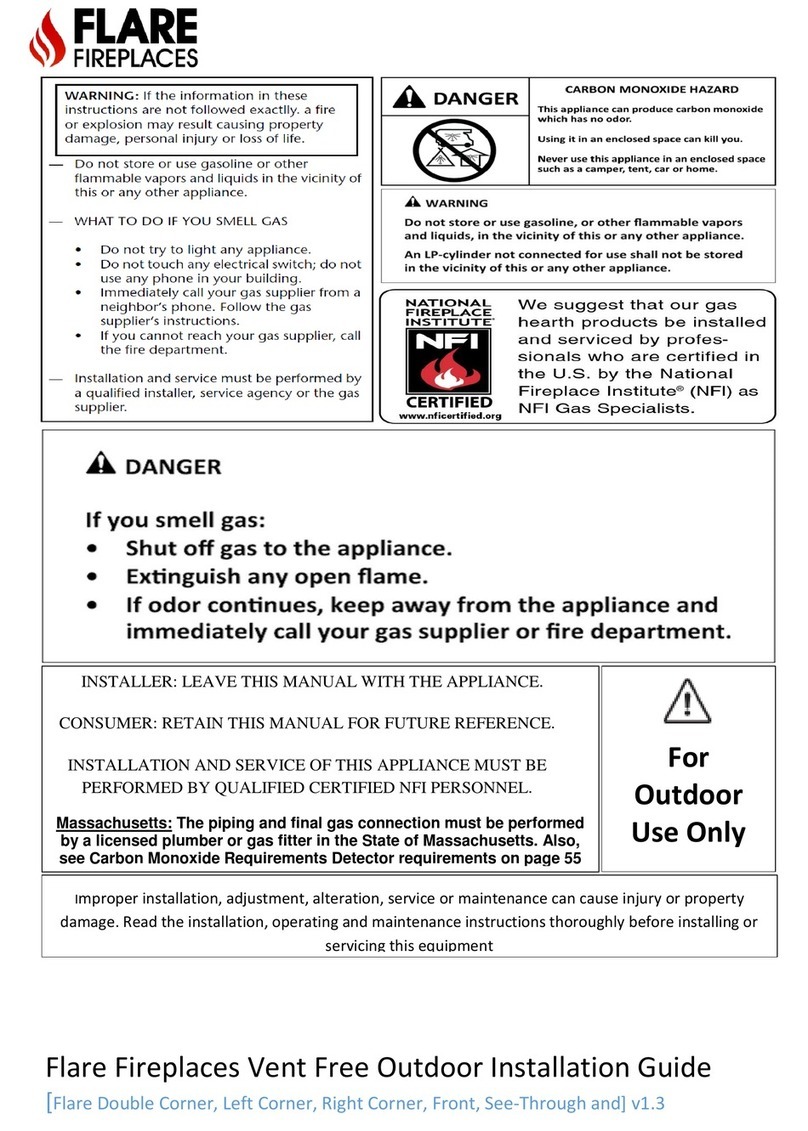 Flare Fireplaces Flare 50 Series manual Flare Fireplaces Flare 50 Series manual