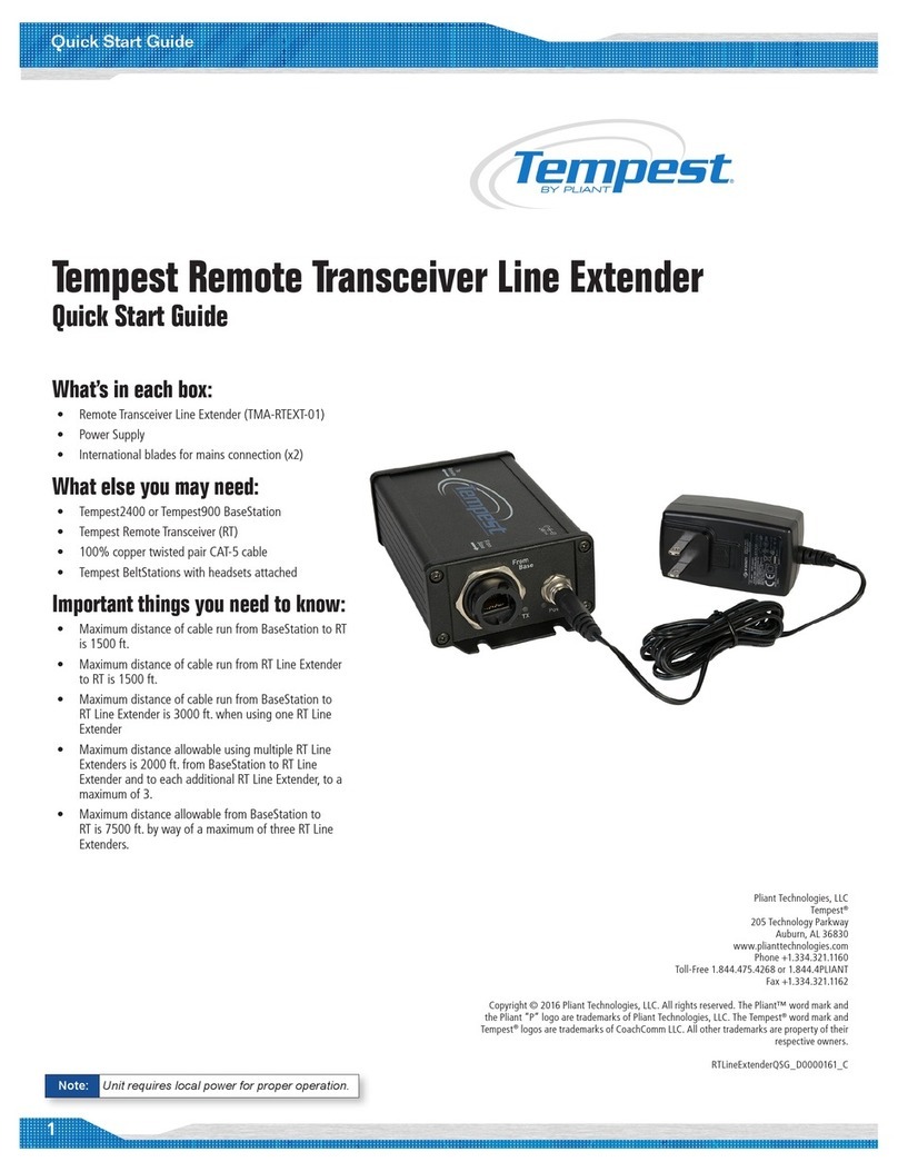 Pliant Tempest TMA-RTEXT-01 quick start guide