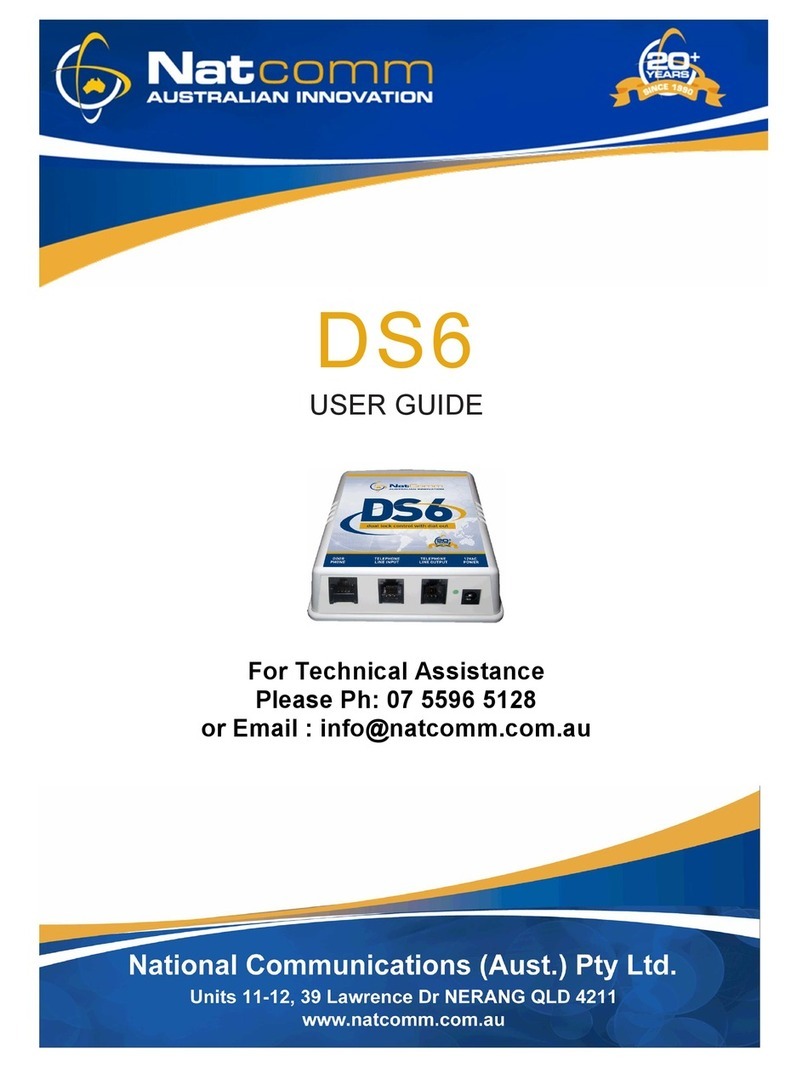 NatComm DS6 User manual