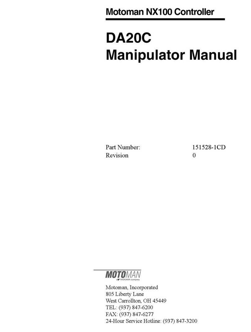 Motoman DA20C MANIPULATOR MANUAL