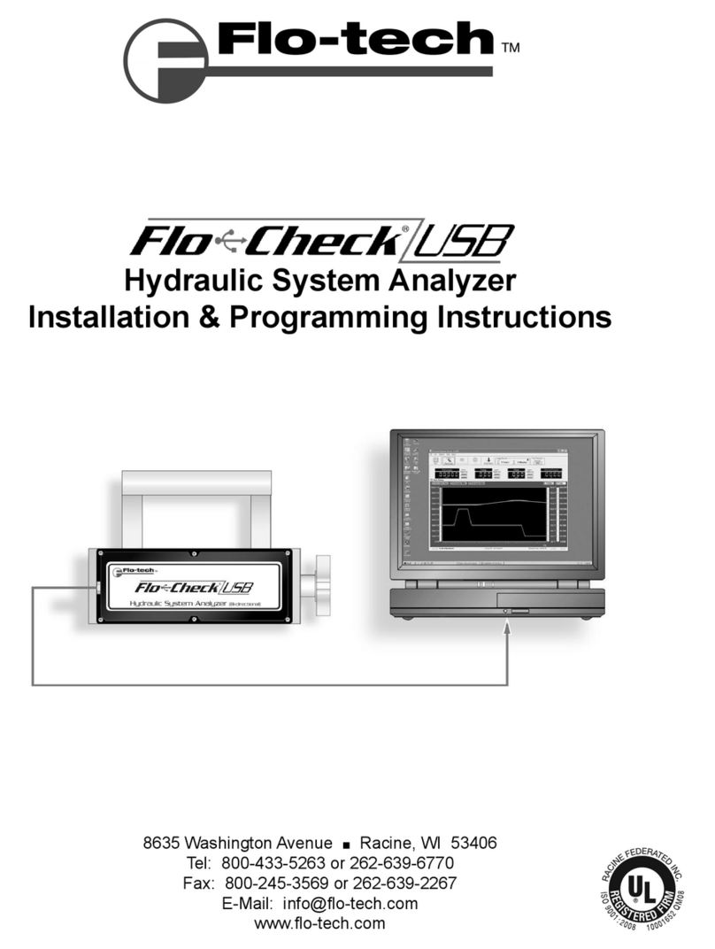 Flo-tech Flo-Check USB Installation manual
