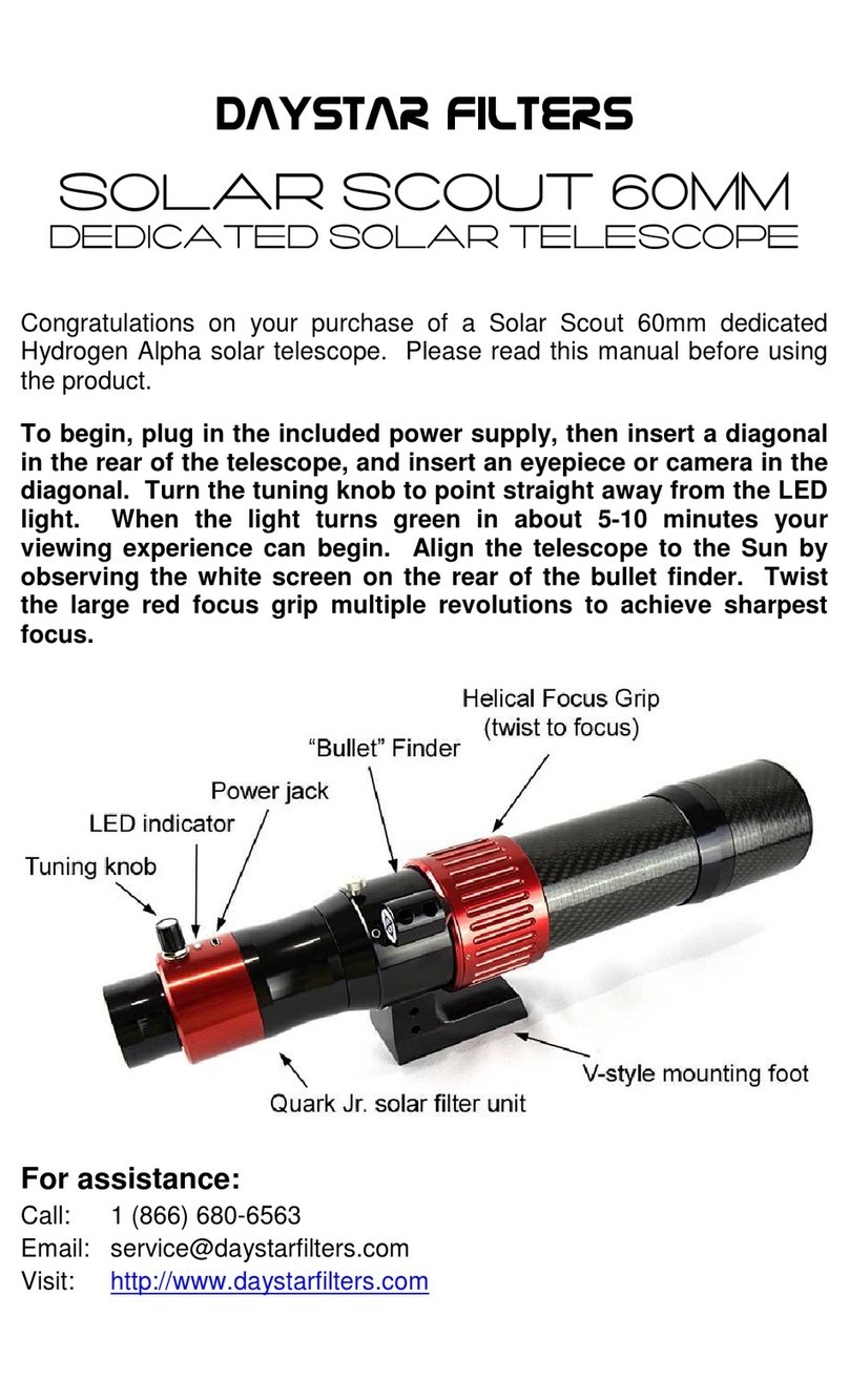 DayStar Filters SOLAR SCOUT manual