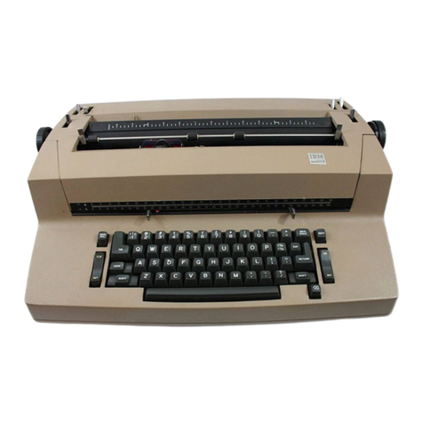 IBM Selectric Personal Typewriter User manual