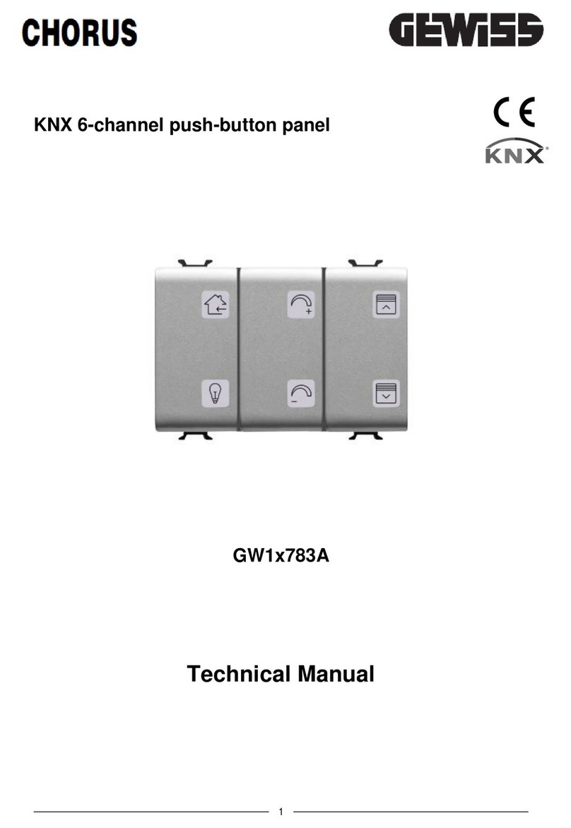 Gewiss Chorus GW1 783A Series Technical manual