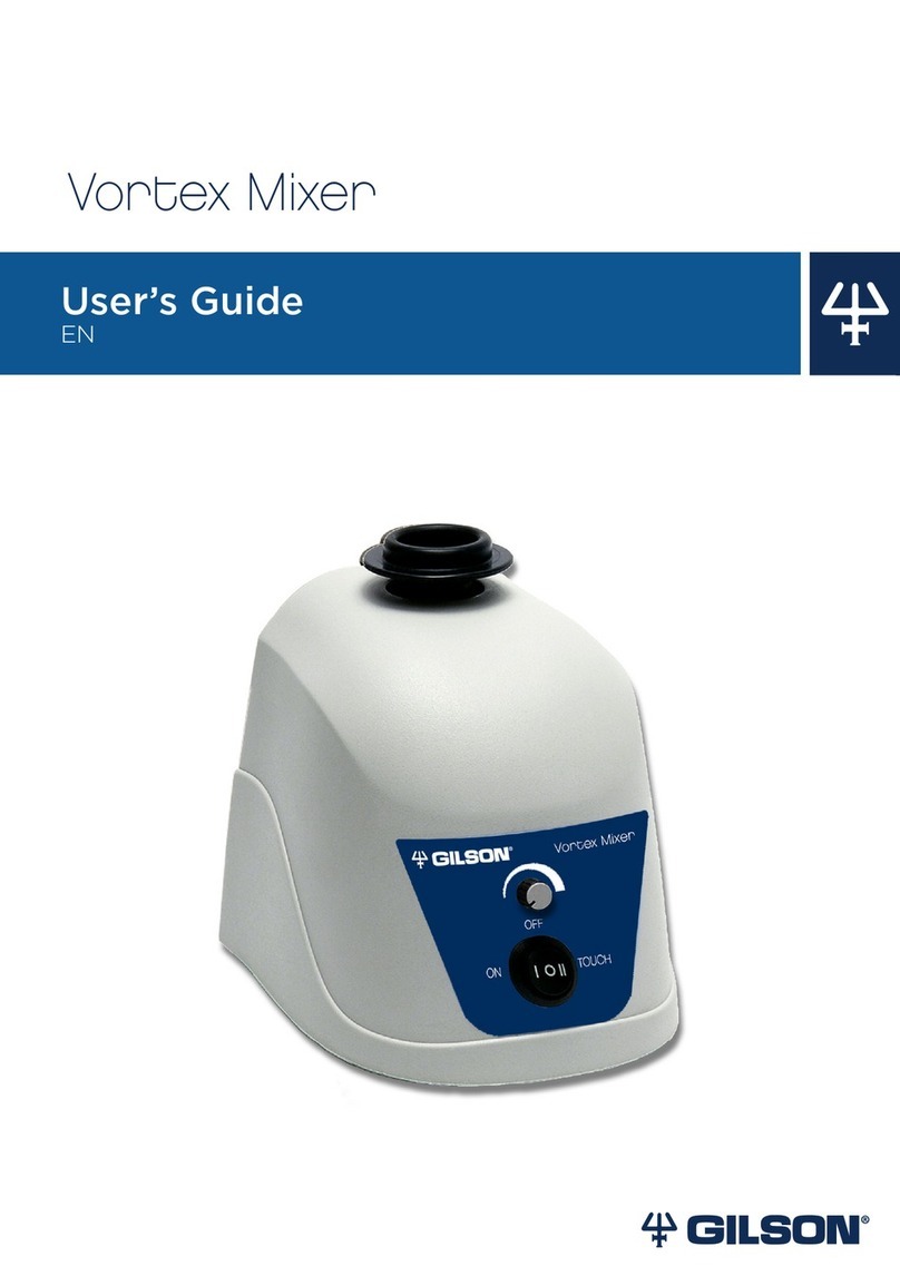 Gilson Vortex Mixer User manual