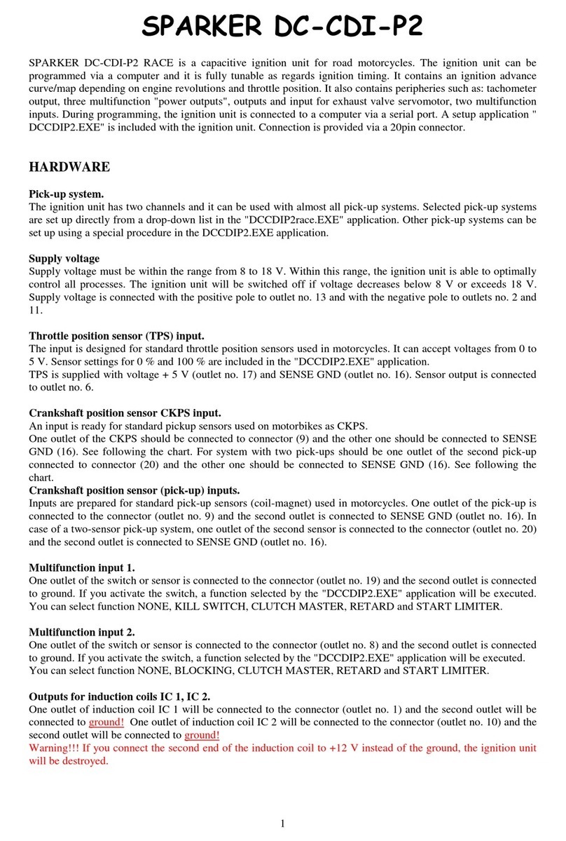 Sparker DC-CDI-P2 RACE User manual