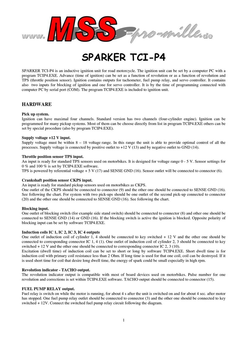 Sparker TCI-P4 User manual