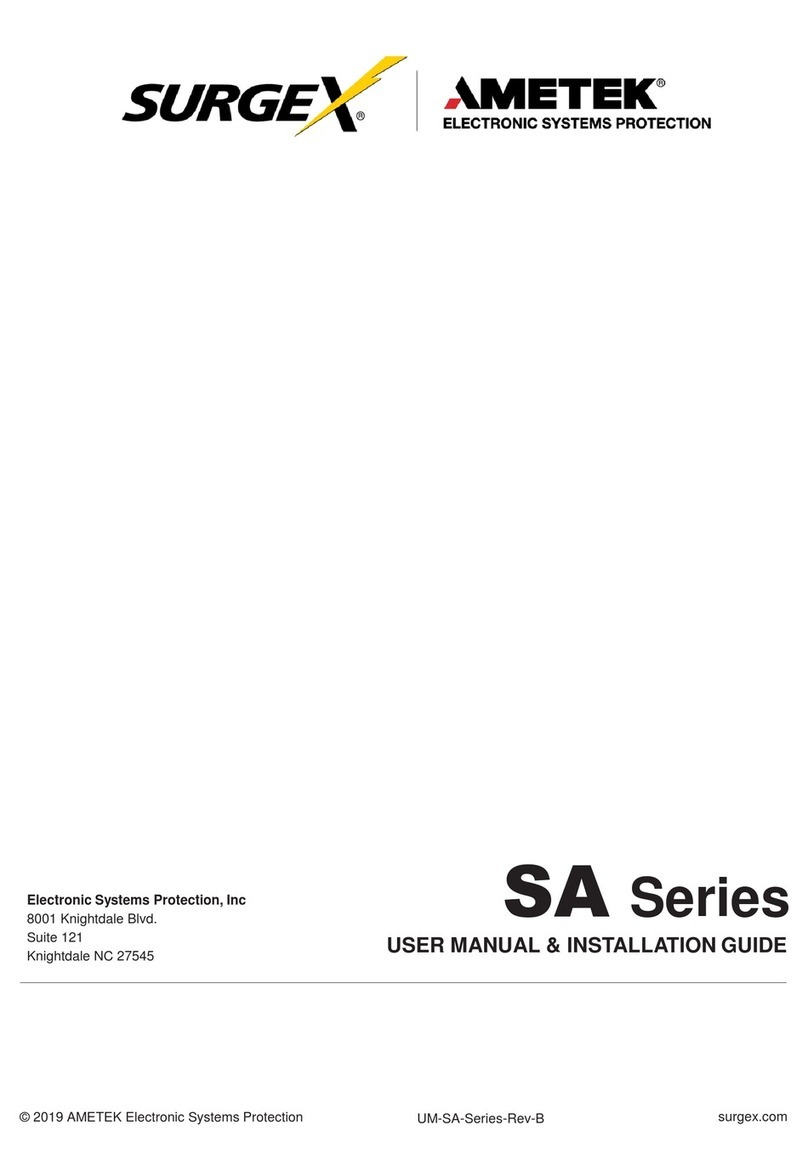 Ametek Surgex SA Series User manual & installation guide