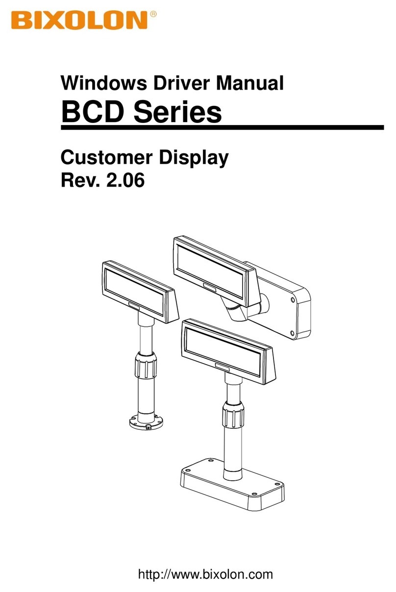 BIXOLON BCD Series Installation and operation manual