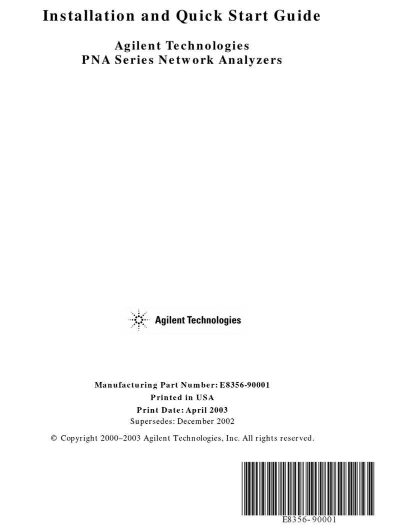 Agilent Technologies PNA Series User manual